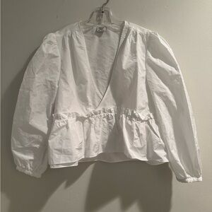 Sunday Best Crisp White Blouse